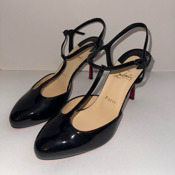 Christian Louboutin Black Patent Leather Heels - Picture 4 of 6